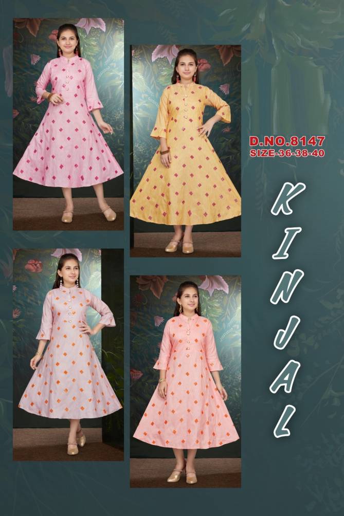 Kinjal 8147 Size Set Printed Kurtis Catalog
